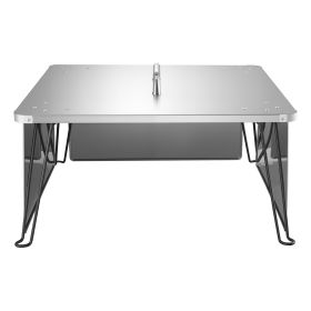 Fire Pit Heat Deflector 25x25x14 in Outdoor Burner Cover Stainless Steel