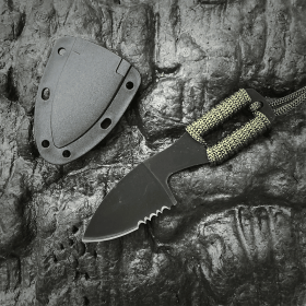 1pc All-steel outdoor knife, portable rope knife, multi-function portable knife, fruit knife, home car, wilderness survival