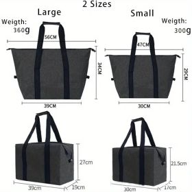 Oversized Foldable Cooler Bag – 5.28 Gallon Leakproof Insulated Carrier for Drinks & Perishables (Color: Black)