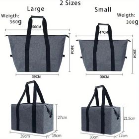 Oversized Foldable Cooler Bag – 5.28 Gallon Leakproof Insulated Carrier for Drinks & Perishables (Color: Gray)