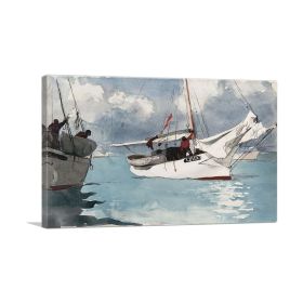 Fishing Boats - Key West 1903 (Type: Standard Framed Canvas Print, size: 28" x 20" / 70cm x 50cm (approx))