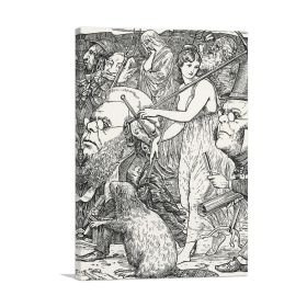 Hunting Of The Snark Plate 6 (Type: Standard Framed Canvas Print, size: 12" x 8" / 30cm x 20cm (approx))