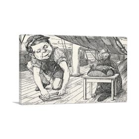 Hunting Of The Snark Plate 3 (Type: Standard Framed Canvas Print, size: 32" x 24" / 80cm x 60cm (approx))