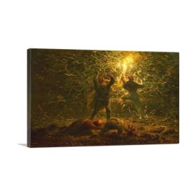 Bird's-Nesters - Hunting Birds at Night 1874 (Type: Standard Framed Canvas Print, size: 32" x 24" / 80cm x 60cm (approx))