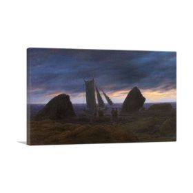 Fishing Boat by the Baltic Sea 1835 (Type: Standard Framed Canvas Print, size: 32" x 24" / 80cm x 60cm (approx))