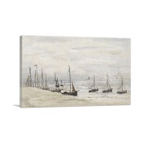 Fishing Spinks On The Beach 1915 (Type: Standard Framed Canvas Print, size: 24" x 16" / 60cm x 40cm (approx))