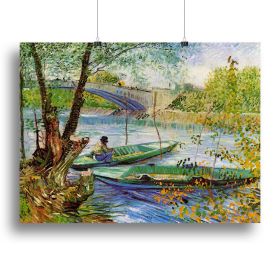 Fishing in Spring by Van Gogh Canvas Print or Poster (Type: Poster Print, size: 40" x 26" / 100cm x 65cm (approx))
