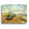 Fishing Boats on the Beach at Saintes-Maries by Van Gogh Canvas Print or Poster