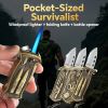 "Heavy Duty Survival Lighter - Windproof Butane Torch with Bottle Opener for Camping Hiking"