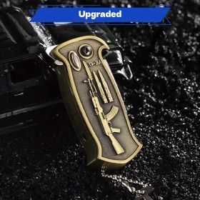 "Heavy Duty Survival Lighter - Windproof Butane Torch with Bottle Opener for Camping Hiking" (Color: Rifle style)